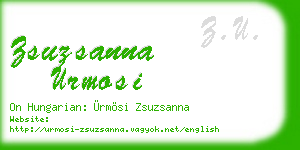 zsuzsanna urmosi business card